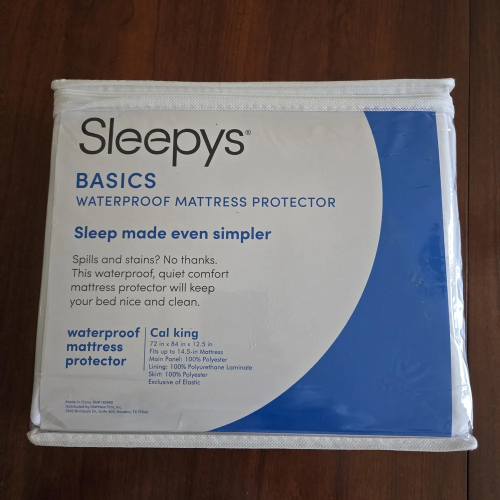 Basics Waterproof Mattress Protector - White (Cal King)